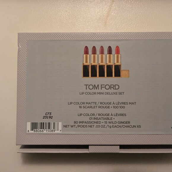 New Tom Ford Lip Color 5 Mini Deluxe Set - Picture 2 of 4
